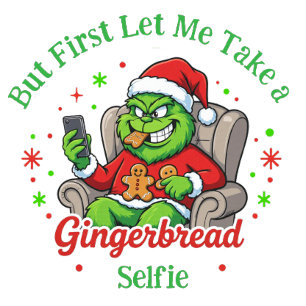 Grinchy Bigfoot Gingerbread Selfie Sweatshirt