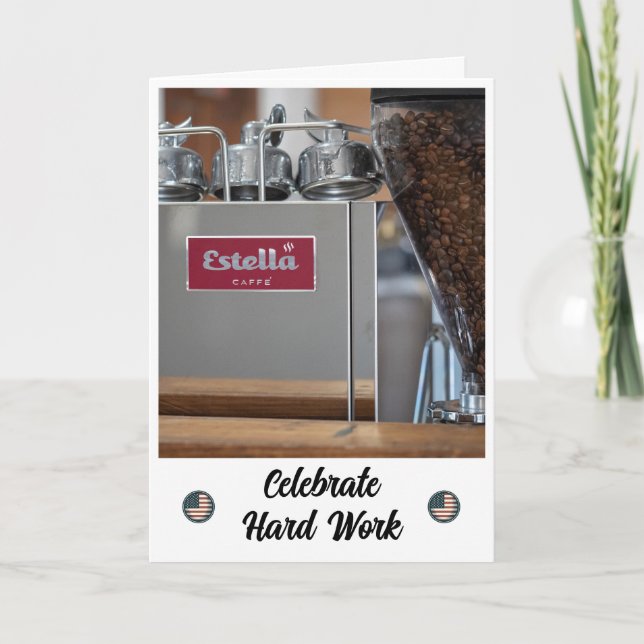 Grind and Brew - A Labour Day Card (Front)