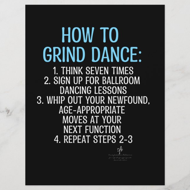 Grind Dancing Tutorial - NOT! Flyer (Front)