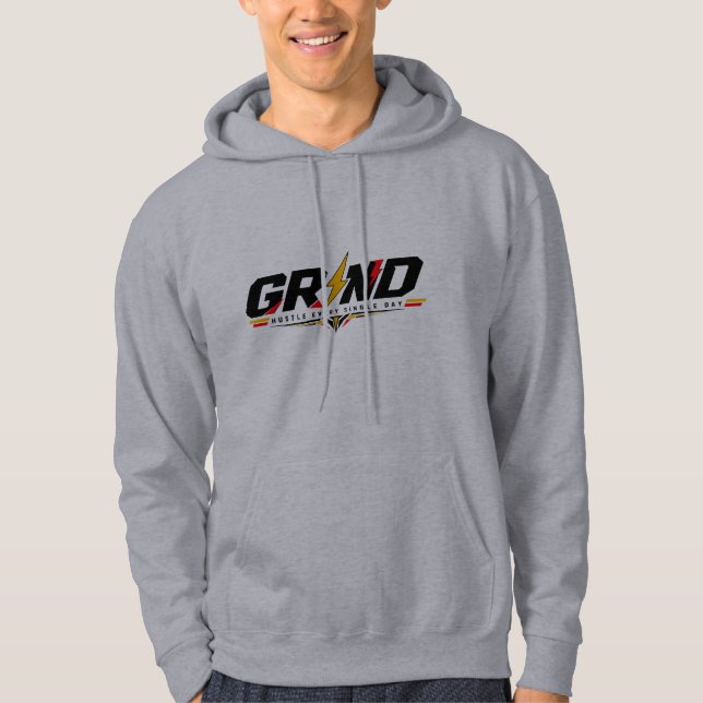 Grind Hustle Every Single Day Graphic Log Hoodie (Front)