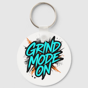 "Grind Mode On" Motivational Quote Key Ring