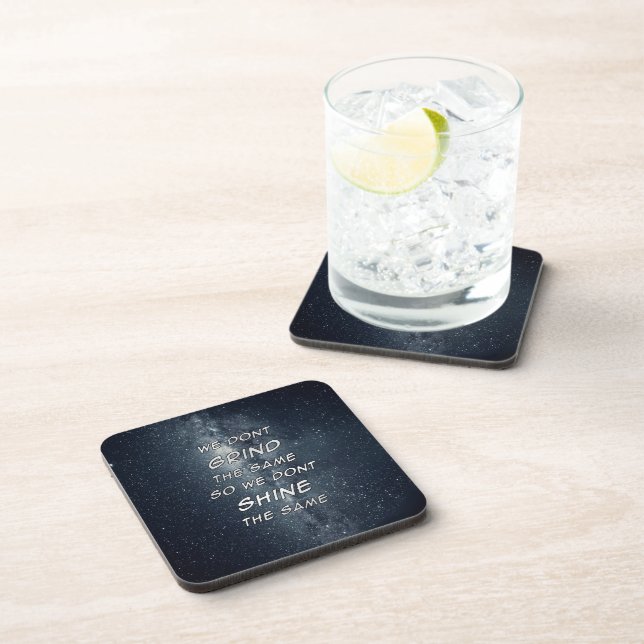 Grind & Shine Stars Motivational Inspiration Coaster (Right Side)