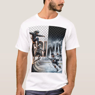 GRIND Skateboard Ice Hockey Hustle Hard Grind T-Shirt