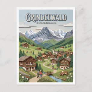 Grindelwald Switzerland Postcard