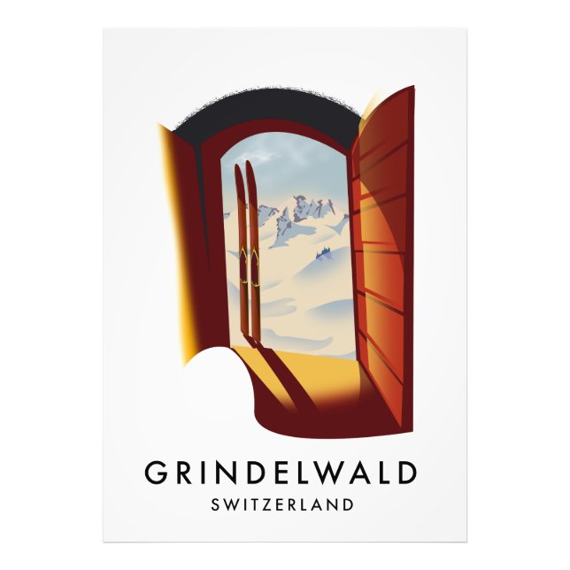 Grindelwald Switzerland ski poster (Front)