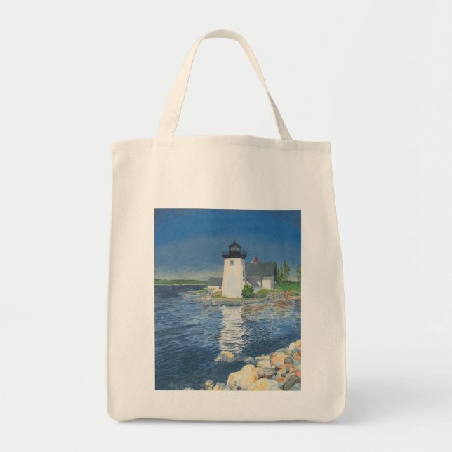 Grindle Point Lighthouse Tote Bag (Front)