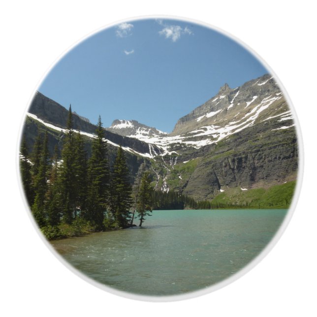 Grinnell Lake at Glacier National Park Ceramic Knob (Front)