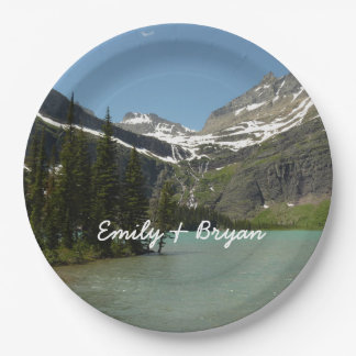 Grinnell Lake at Glacier National Park Paper Plate