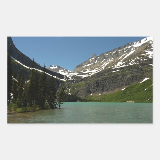 Grinnell Lake at Glacier National Park Rectangular Sticker (Front)