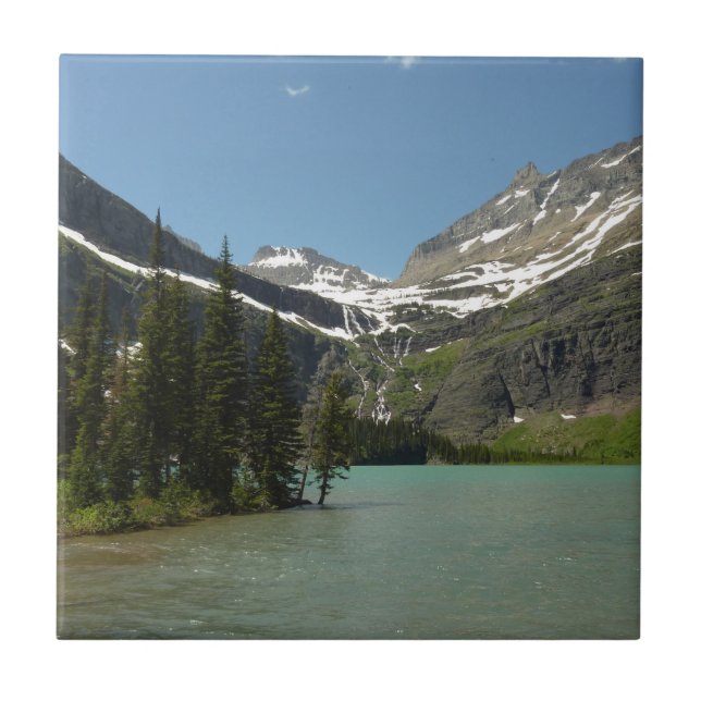 Grinnell Lake at Glacier National Park Tile (Front)