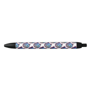 Grinning Blue Cat Vintage Halloweenies Black Ink Pen