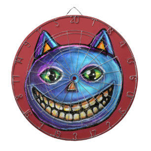 Grinning Blue Cat Vintage Halloweenies Dartboard