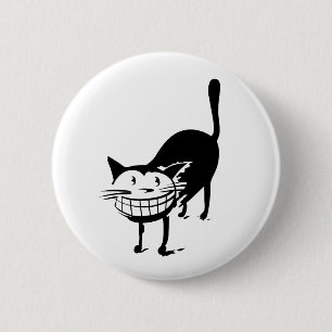Grinning Cat 6 Cm Round Badge