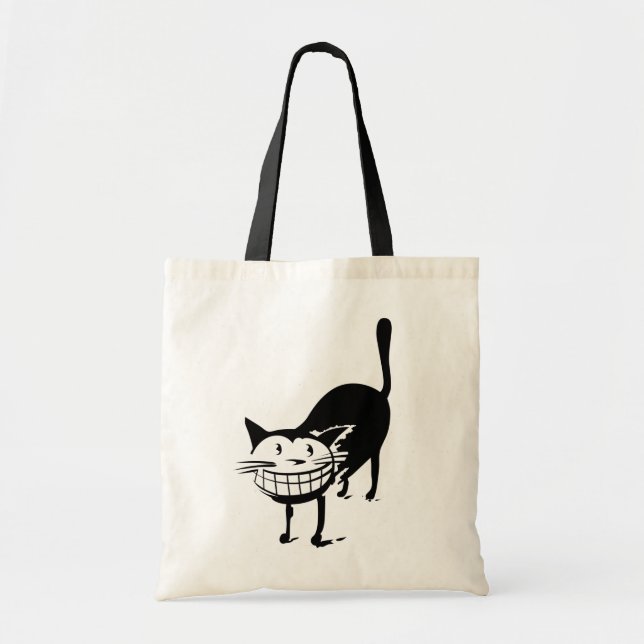 Grinning Cat Tote Bag (Front)