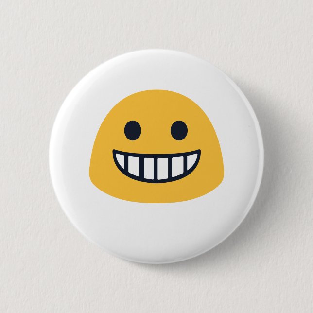 Grinning Emoji 6 Cm Round Badge (Front)