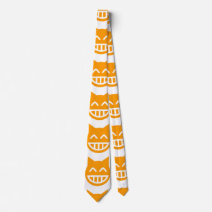 Grinning Emoji Cat Tie