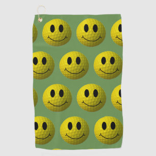 Grinning Face Golf Ball Towel