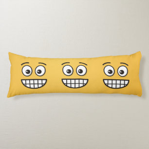 Grinning Face with Open Eyes Body Cushion