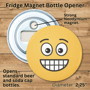 Grinning Face with Open Eyes Bottle Opener