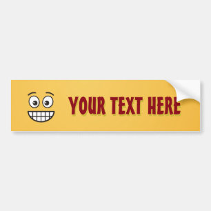 Grinning Face with Open Eyes Bumper Sticker