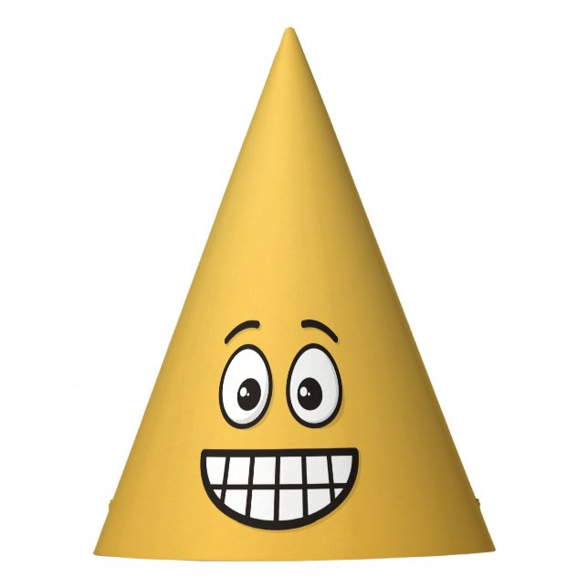 Grinning Face with Open Eyes Party Hat (Front)