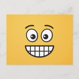 Grinning Face with Open Eyes Postcard