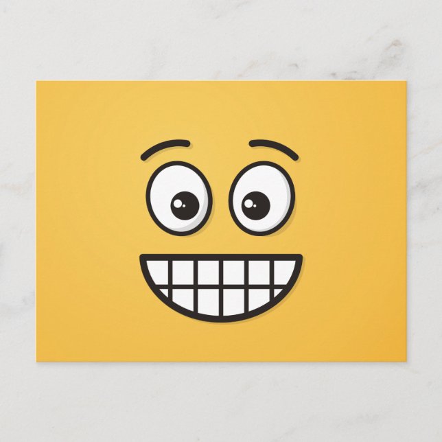 Grinning Face with Open Eyes Postcard (Front)