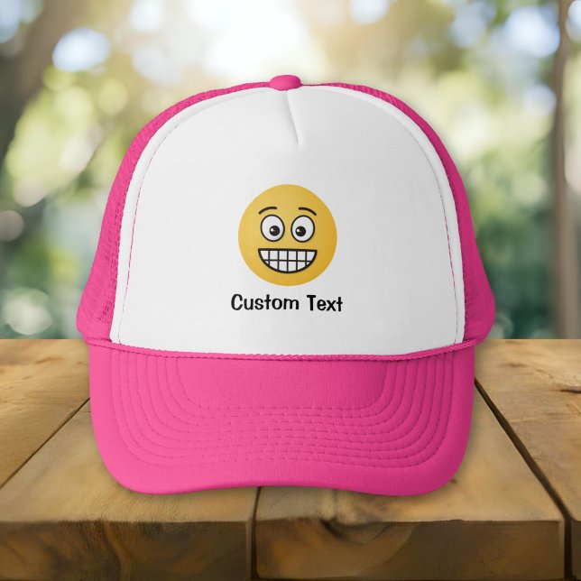 Grinning Face with Open Eyes Trucker Hat (Creator Uploaded)