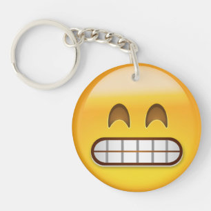 Grinning Face With Smiling Eyes Emoji Key Ring