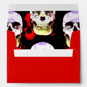 Grinning Halloween skulls Envelope