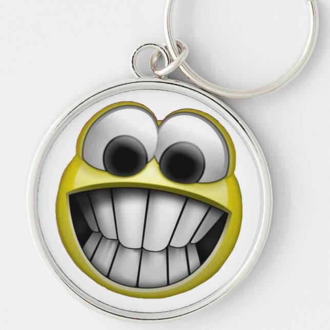 Grinning Happy Face Key Ring (Front)