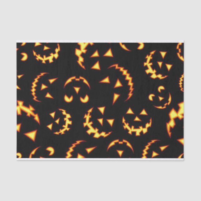 Grinning Pumpkin Tissue Paper (Front)