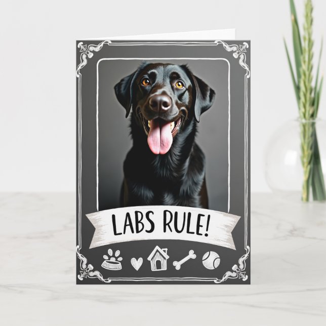 Grinning Pup Birthday Card (Front)