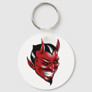 Grinning Red Devil Key Ring