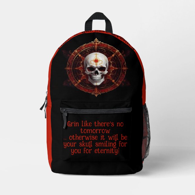 Grinning Skull Backpack (Front)