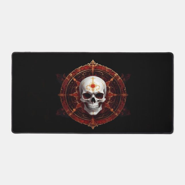 Grinning Skull - Desk Mats (Front)