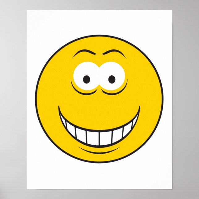 Grinning Yellow Face Poster (Front)
