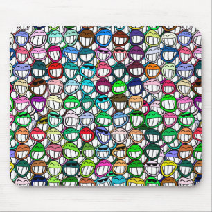 Grins on mouse pad