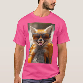Grinse fox - The coolest on the beach T-Shirt