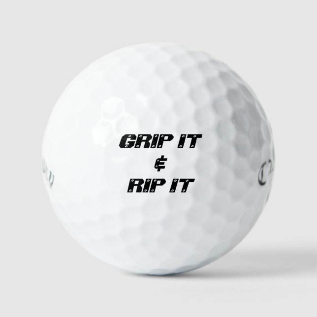 Grip It and Rip It! Golf Balls (Front)