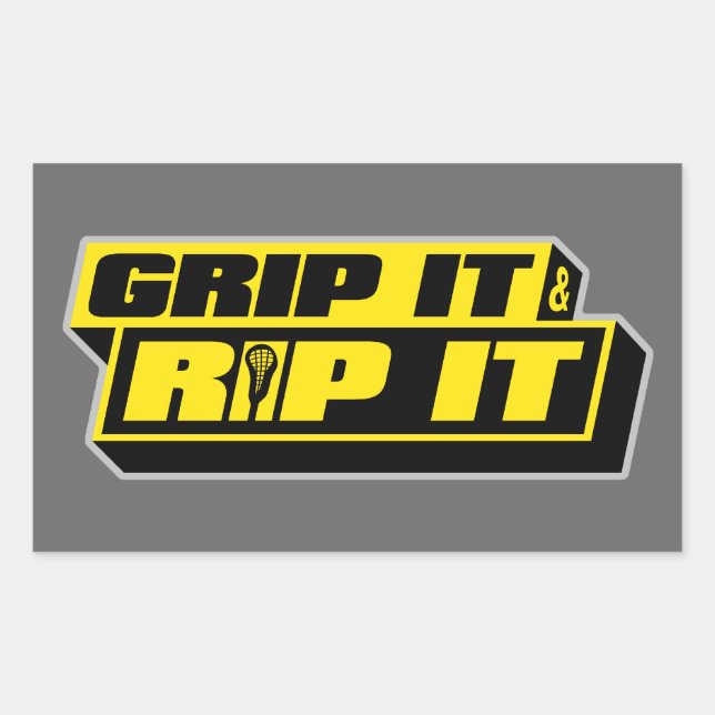 Grip It and Rip It Rectangular Sticker (Front)