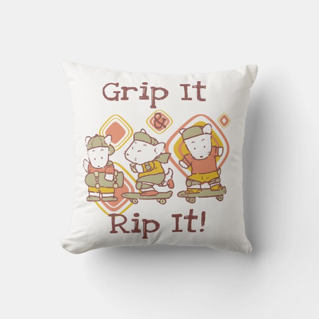 Grip It and Rip It Skateboarding Cushion (Front)