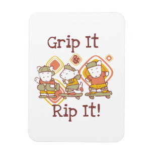 Grip It and Rip It Skateboarding Magnet