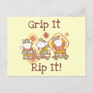 Grip It and Rip It Skateboarding Postcard