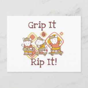 Grip It and Rip It Skateboarding Postcard