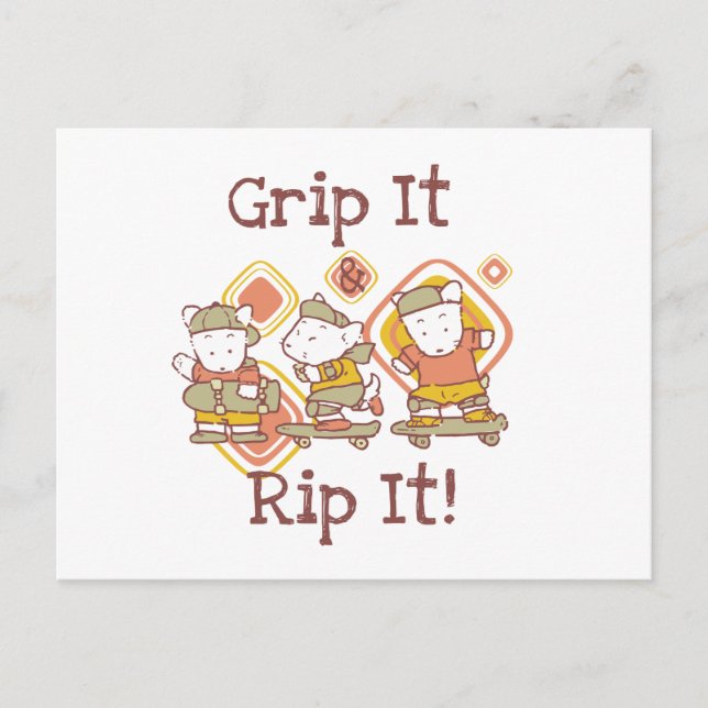Grip It and Rip It Skateboarding Postcard (Front)