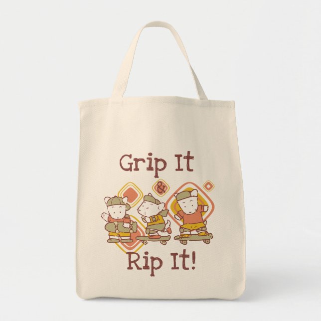 Grip It and Rip It Skateboarding Tote Bag (Front)