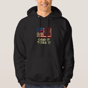 Grip It Toss It Disc Golf Sports Golfer Sports Hoodie