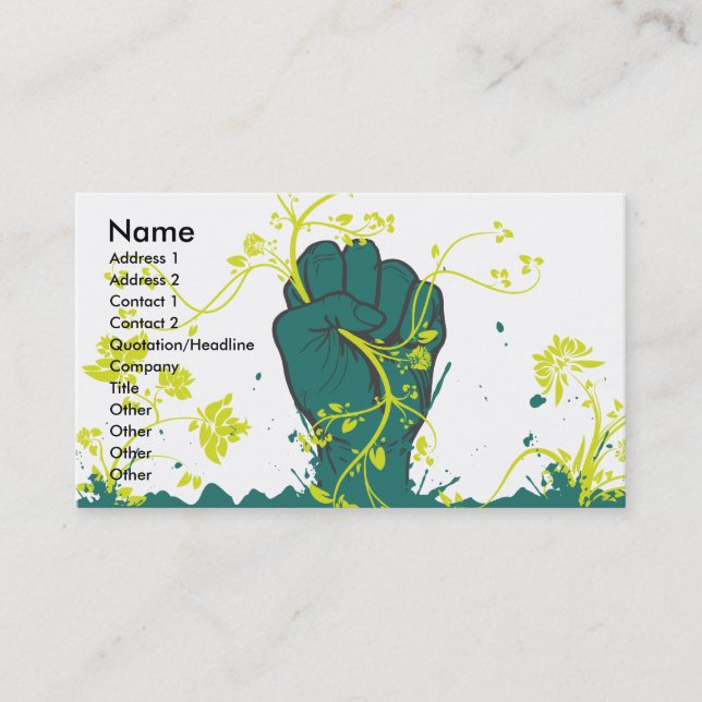 gripping nature vector business card (Front)