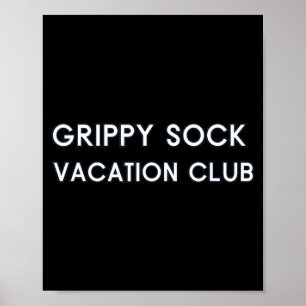 Grippy Sock Holiday Club Mental Health Wellness Poster